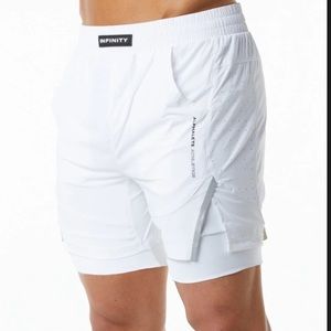 Infinity Alphalete Athletic short never worn. Size medium white